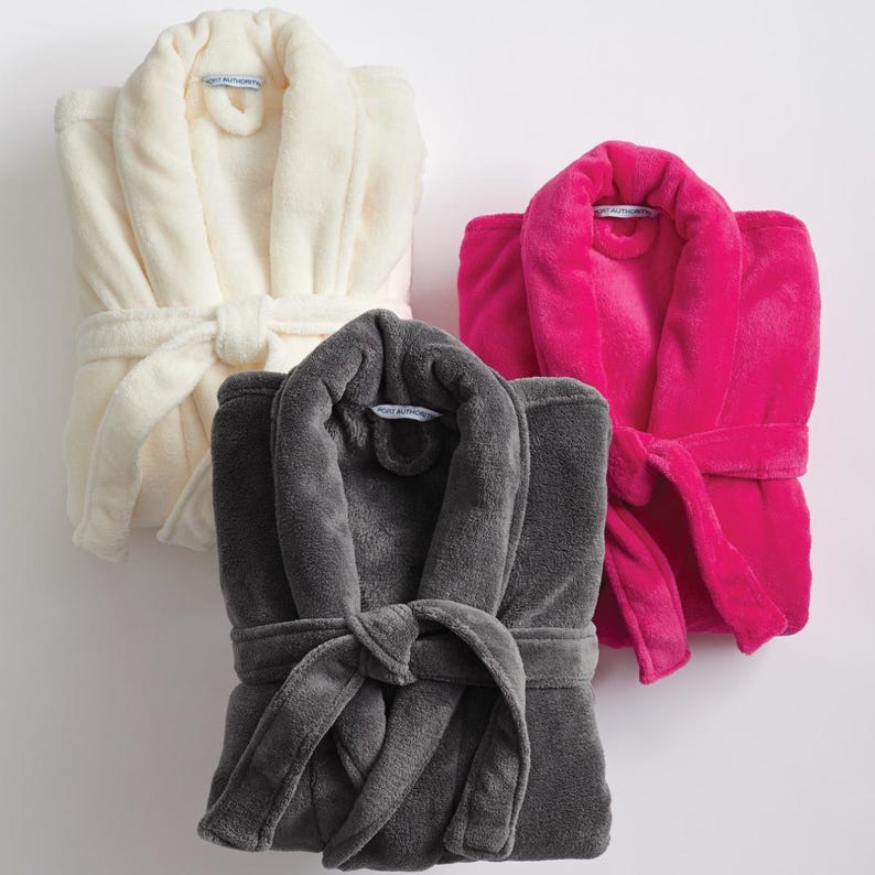 Monogrammed Plush Robe, Custom Embroidered Plush Robe, Personalized ...