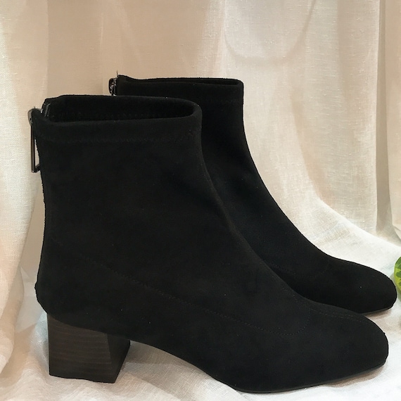 comfortable low heel booties