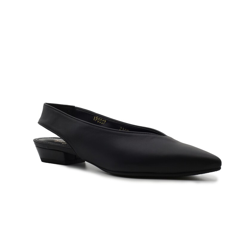 pointed leather slingback flats