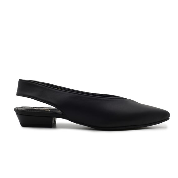 black slingback flat shoes