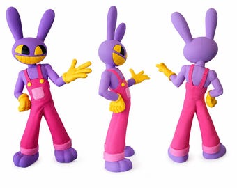 Figurine Jax inspirée de The Amazing Digital Circus – Impression 3D de haute qualité – Objet de collection