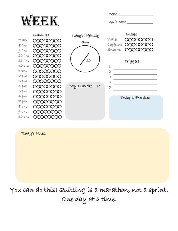 quit smoking goal setting planner stop smoking goal planner etsy australia