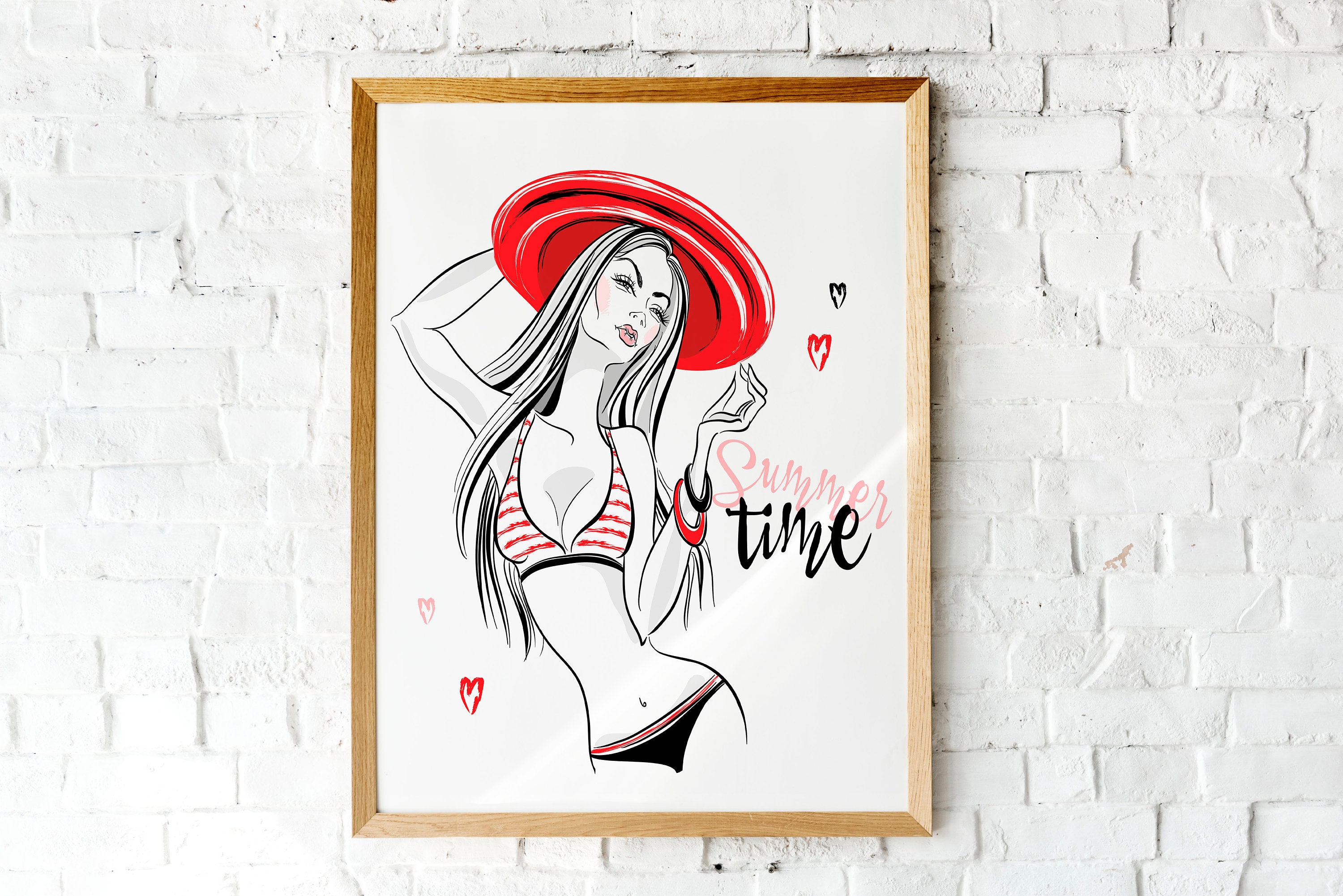 Fashion Wall Art Canvas Wall Art Fashion Girl Print Fashion | Etsy