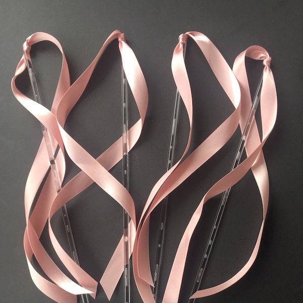 Custom Ribbon Wands for Wedding Staged Exits