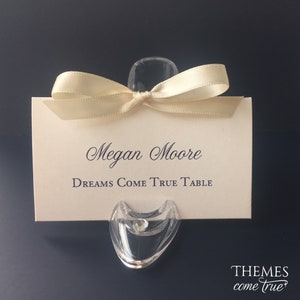 Package of 10 Glass Slipper Acrylic Place Card Holders for Disney Princess Cinderella Theme Weddings Birthdays or Quinceañera