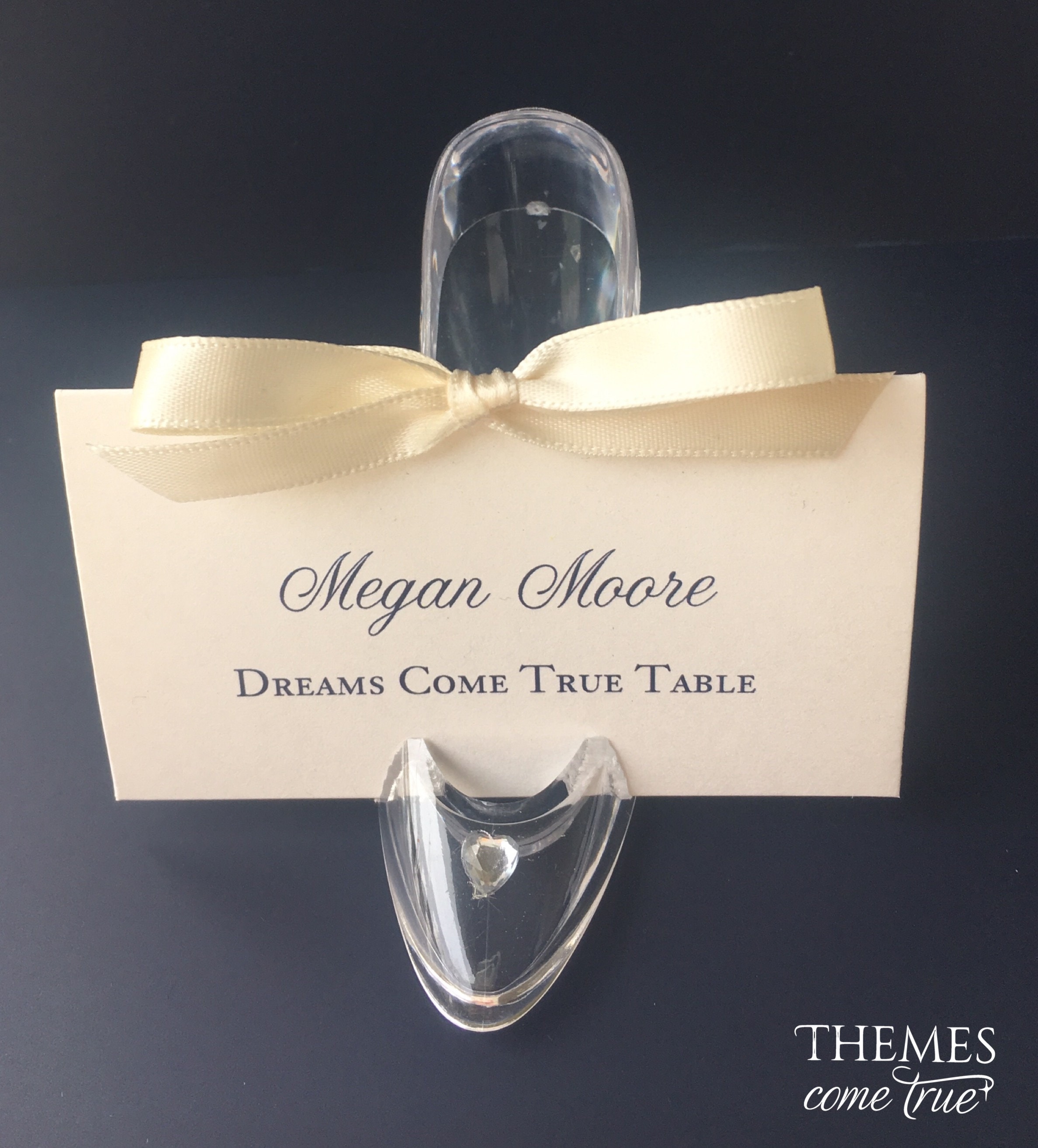 Glass Slipper Acrylic Place Card Holders Cinderella Wedding Etsy