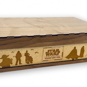 Caixa de armazenamento de cartas Star Wars Unlimited | Jogo de cartas colecionáveis Star Wars | Solução de armazenamento | Armazenamento de cartas TCG
