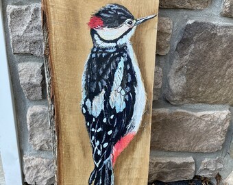 Woodpecker Acryllic Painting