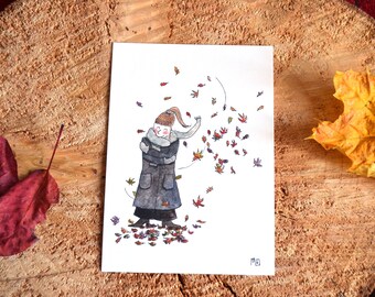 Carte postale A6 / Smooth November - Aquarelle