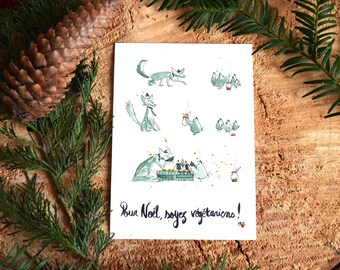 Vegetarian greeting card / Christmas