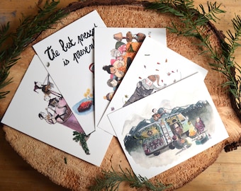 Lot de 5 cartes de Noël