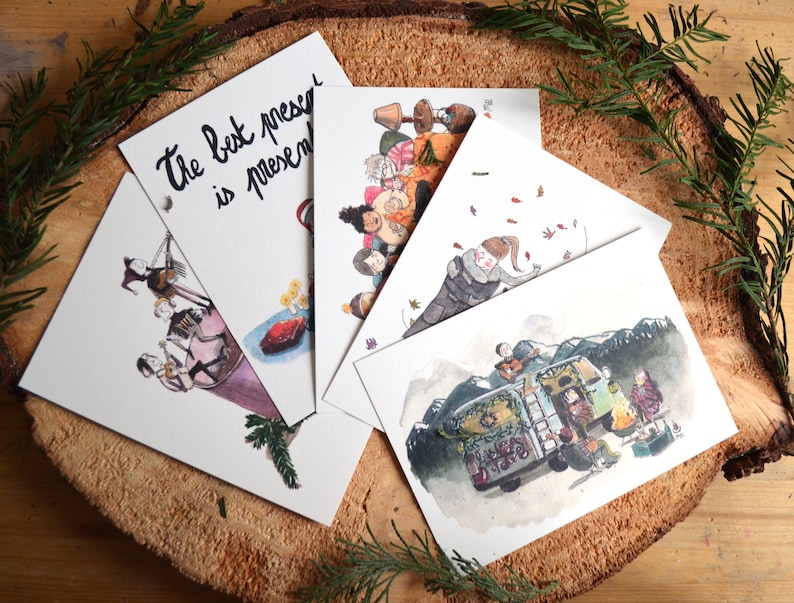 Lot de 5 cartes de Noël image 1