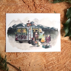 Carte de voeux A6 / Christmas of Love - Aquarelle
