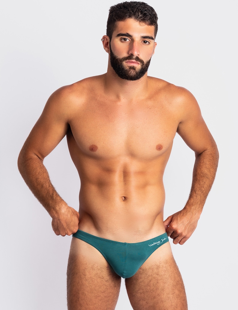 Micro Briefs Teal Men's Bikini Briefs Etsy