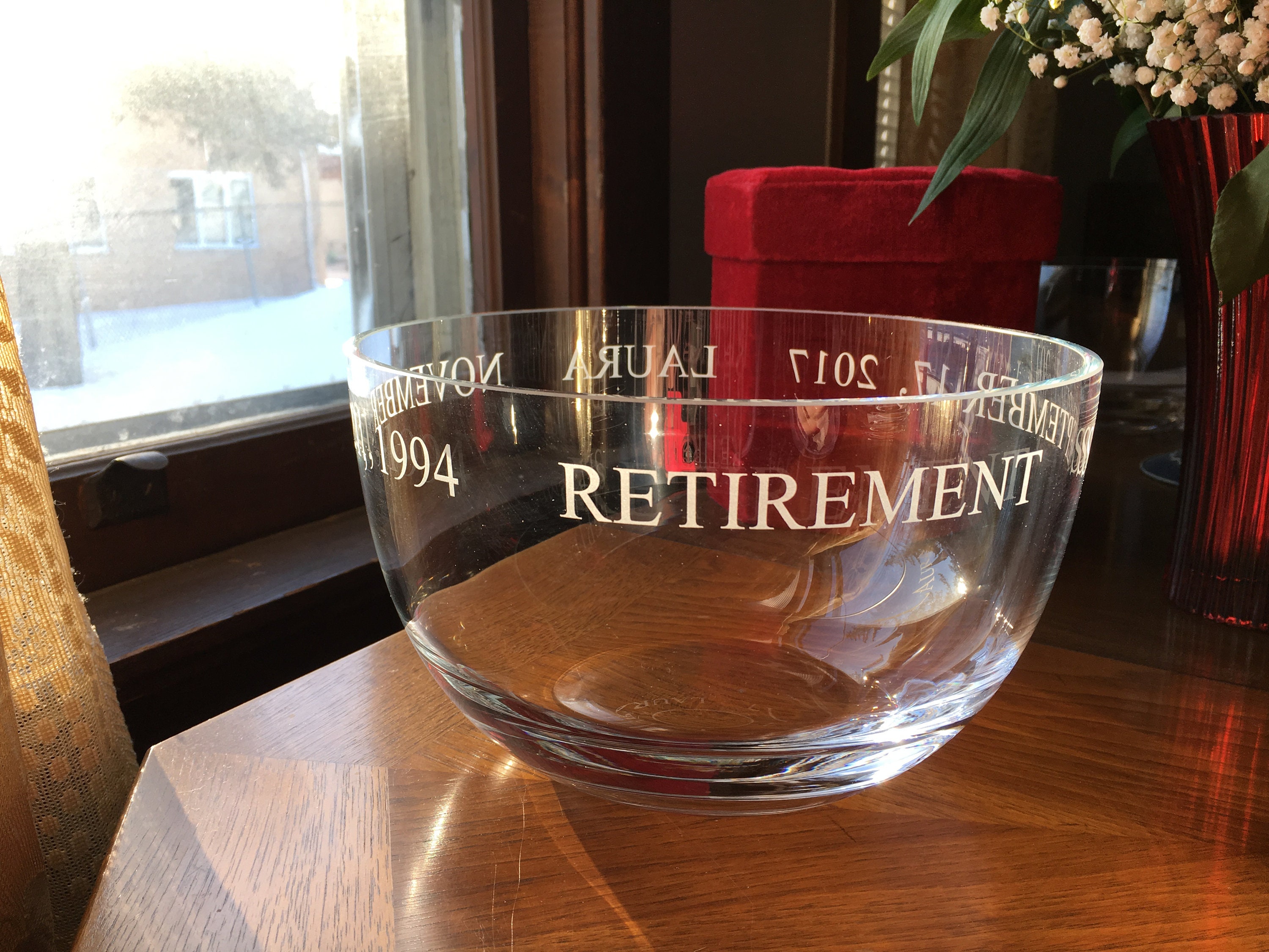 8.5 Customized Retirement Crystal Gift Etsy