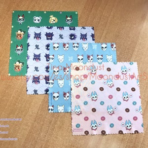 CUTE GAMUZAS · Microfiber cleaning cloth for eyeglasses, glass, anime art, microfiber cloth, lens accesory, gift for her