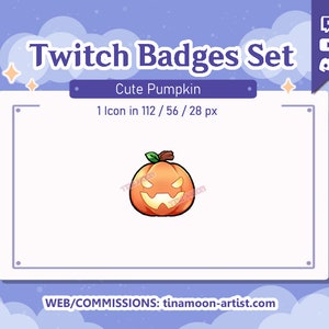 Twitch Icon Point Pumpkin /Halloween / Kawaii / Bits / Emotes / Stream Graphics