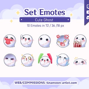 Twitch Cute Ghost Panels /Halloween / Kawaii / Bits / Emotes / Stream Graphics