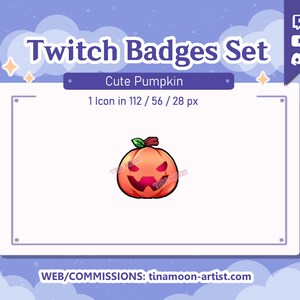 Twitch Icon Point Pumpkin /Halloween / Kawaii / Bits / Emotes / Stream Graphics