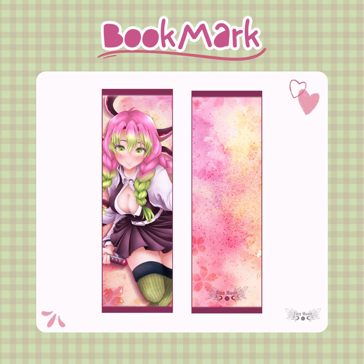 Bookmark Nezuko Girl Demon /Marker Bookmark/ Anime / Animeart / Books and reading / Book Lovers Gift