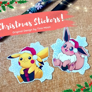 Leuke Poke Kerst Stickers Pack / Set · Anime, manga, digitaal huisdier, navidad, cadeau