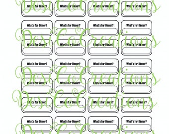 What's For Dinner Printable Planner Stickers