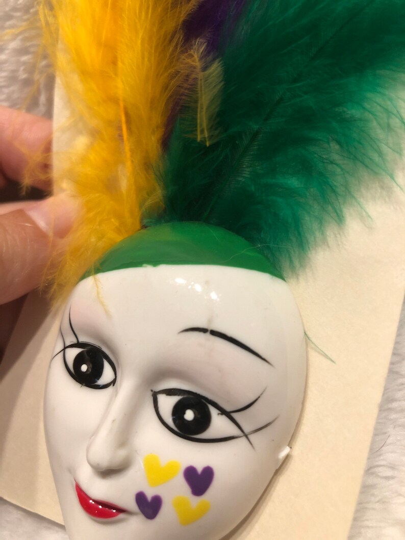 Mardi Gras Masked Brooch Pin