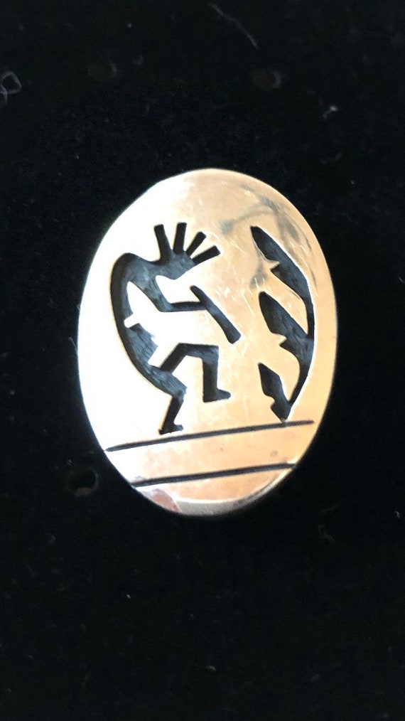 Sterling Silver Fetish Tribal Dancing Brooch Pin