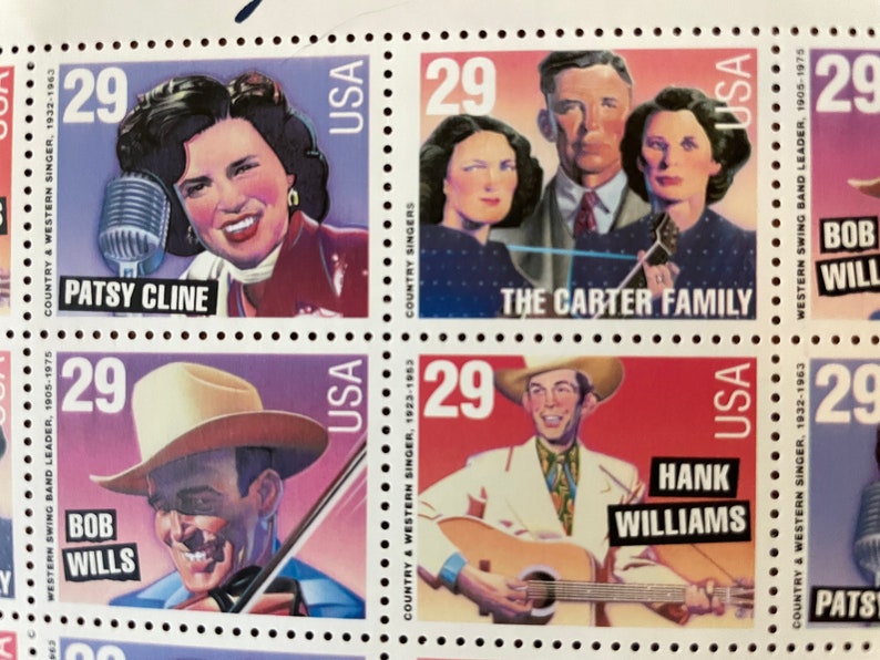 1992 Country Western Legends of American Music Stamps Etsy