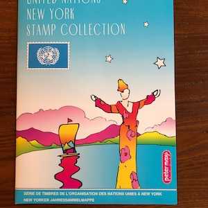 United Nations New York Stamp Collection In Folder
