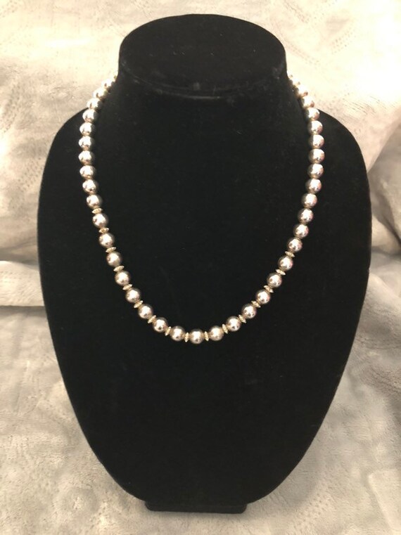 Silver Beaded Necklace