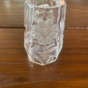 Vintage Glass Octagon Shaped Toothpick Holder