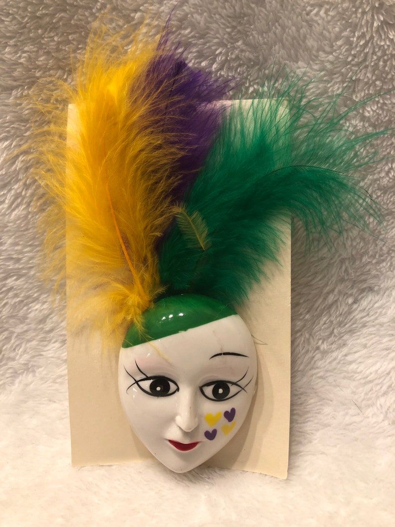 Mardi Gras Masked Brooch Pin
