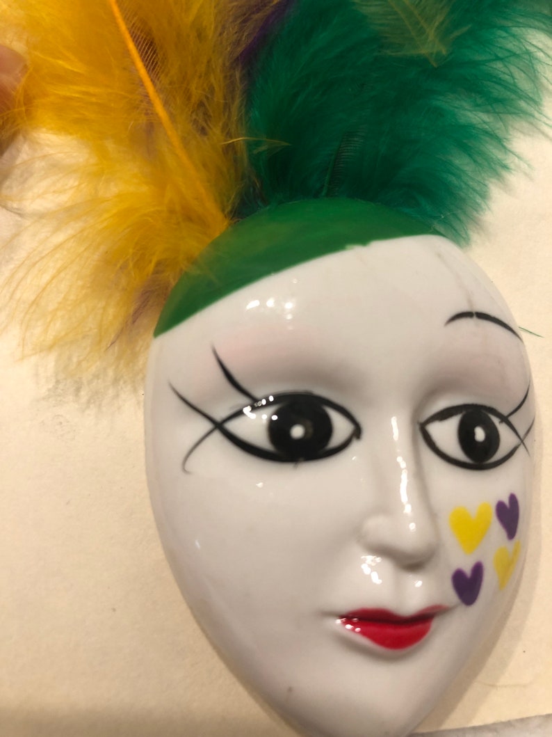 Mardi Gras Masked Brooch Pin