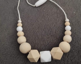 Collier allaitement portage personnalisable perles silicone et/ou bois