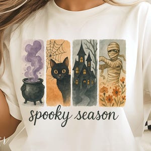 Vintage Halloween Ghost Png Spooky Season Png Coquette Fall Pumpkin Shirt Design Halloween Brushstroke Sublimation Witchy Vibes PNG