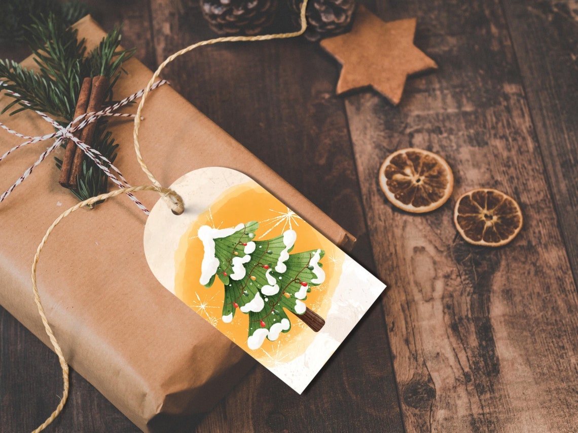 Festive Gift Tags Christmas Gift Tags Printable Christmas - Etsy