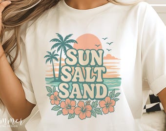 Retro Summer PNG Bundle, Tropical Beach Design (Digital File)