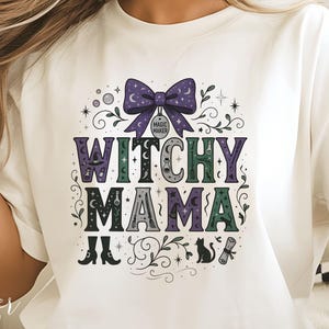 Witchy Mama Halloween PNG: Spooky Ghost Squad Sublimation Design (Digital Download)