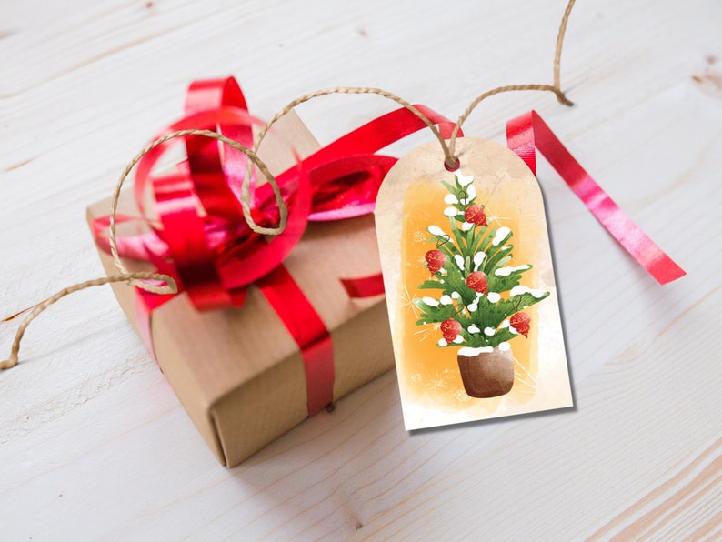 Festive Gift Tags Christmas Gift Tags Printable Christmas - Etsy
