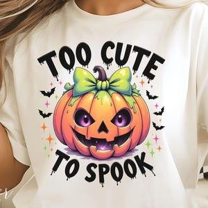 Preppy Halloween PNG, Fall Vibes PNG, Vintage Halloween, Pumpkin Sublimation Design, Ghost Brushstroke Shirt, Spooky Season Style