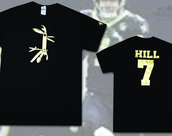 Taysom Hill 'SWISS ARMY KNIFE'  Black Tee (Unisex)