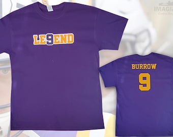 Joe Burrow 'LE9END' Unisex Tee (Purple)