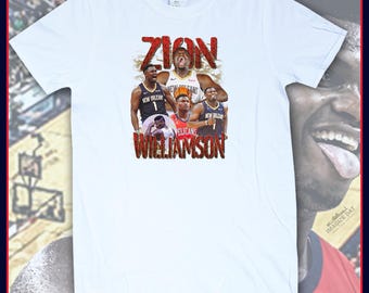 Zion Williamson 'ZION DTF #1' Unisex Tees (White)