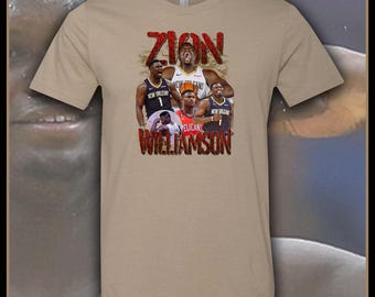 Zion Williamson 'ZION DTF #1' Unisex Tees (Tan)