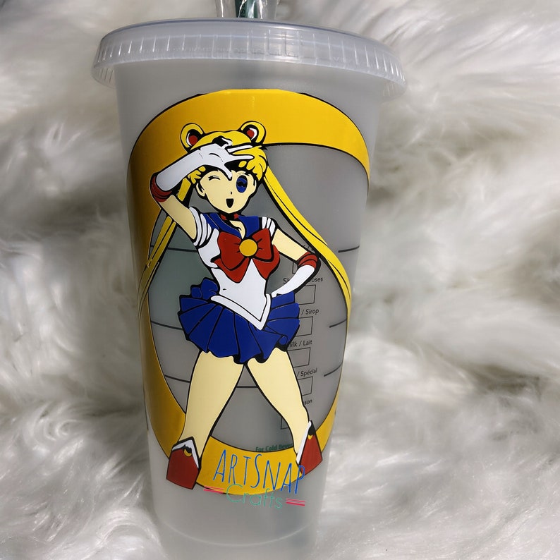 sailor moon personalized starbucks tumbler cup etsy