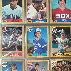 Binder Full Set von 1987 TOPS Baseball Karten - viele Top Spieler
