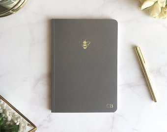 Icon Softcover Notebook  - Grey - Personalised