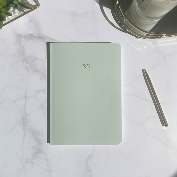 Softcover Notebook - Light Green - Personalised