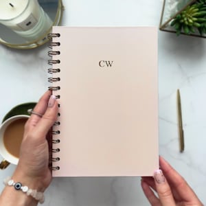 Spiral Bound Notebook - Light Pink - Personalised